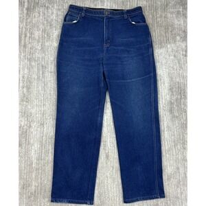 Taylor Togs Jeans Womens 34 Blue High Rise Straight Leg‎ Teddy Bear Vintage 90s